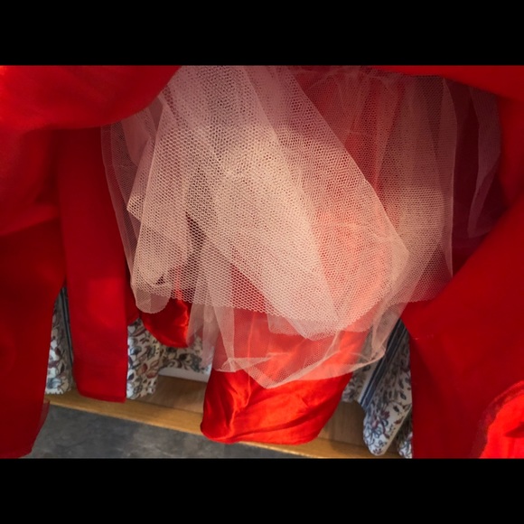 NWT B. Smart Red Satin Maxi Dress - Picture 8 of 9